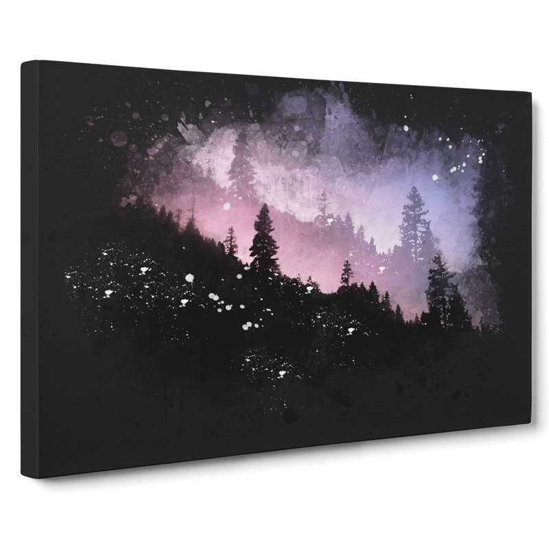 Purple Forest - Wrapped Canvas, 50cm H x 76cm W x 3cm D