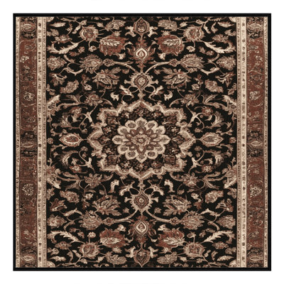 Machine Washable Persian Brown Area Rug