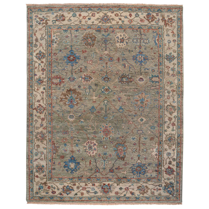 Sorin Performance Hand Knotted Wool Oriental Rug, Rectangle 5' x 8'