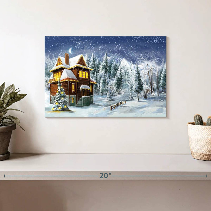 Chalet de Noël, H 8 po x l 12 po