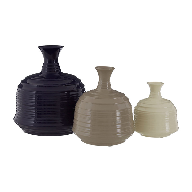 Brungardt Ceramic Table Vase, Cream, Small