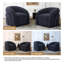 Fauteuil d'appoint pivotant de style moderne entièrement rembourré Aunna-1733021835