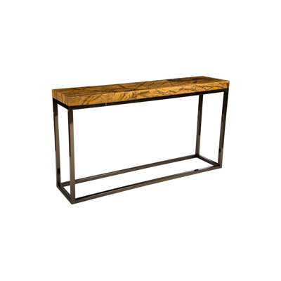 Console Marble Acid Wash, base en nickel noir