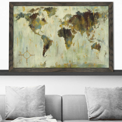 " Bronze World Map "