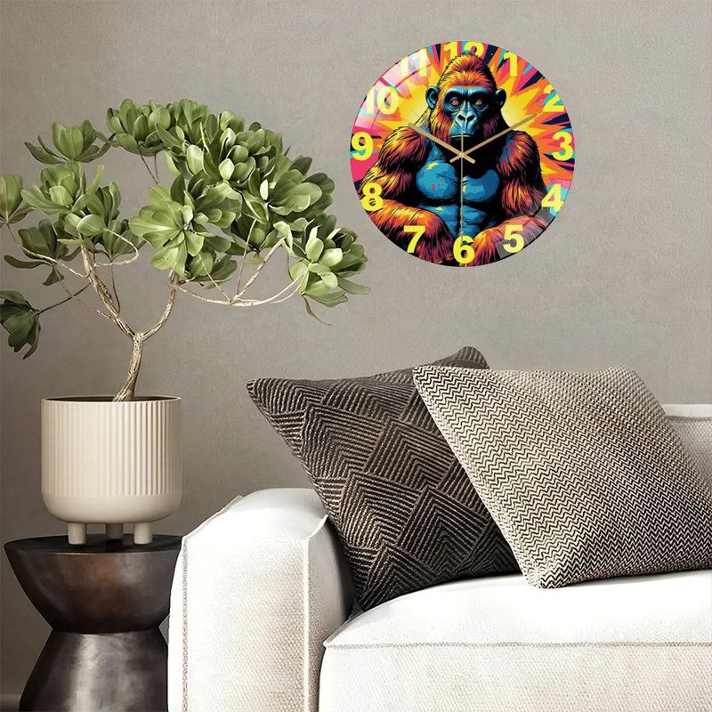 Horloge murale Vibrant Gorilla