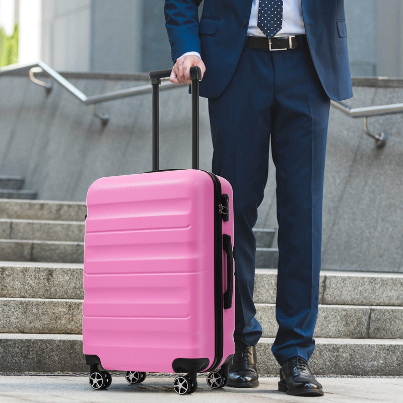 Ensemble de valises Hardshell ABS - Valises légères et durables avec deux roulettes pivotantes, tailles de bagage à main et pour bagages