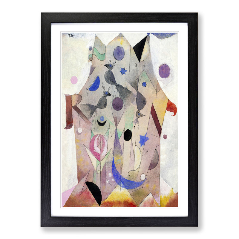 Persian Nightingales by Paul Klee - Framed Print, Black Framed, 36cm H x 27cm W x 2cm D