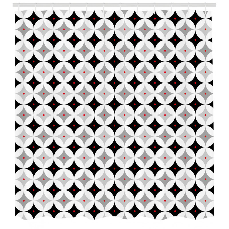 Shower Curtain with Hooks Included, 70" H x 69" W
