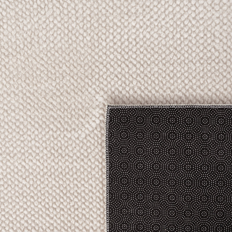Soft Area Rug with Cozy High and Low Effect in Solid Colors, Rectangle 3'11" x 5'3"