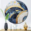 Horloge murale en métal Blue Gold Constructing Blue Realms III-93382360