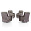 Chaises de patio pivotantes en osier pour l'extérieur avec coussins de 6 po Deb-579047068-579047059