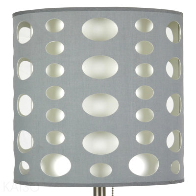 30"H Grey/White Retro Table Lamp