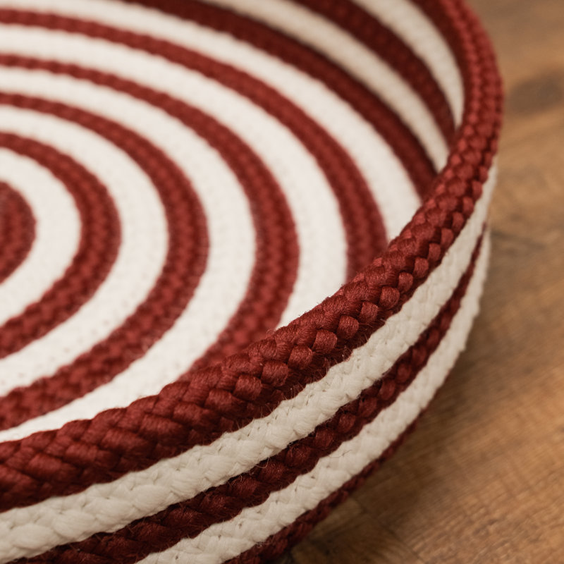 Plateaux ronds Candy Cane, Rouge / blanc