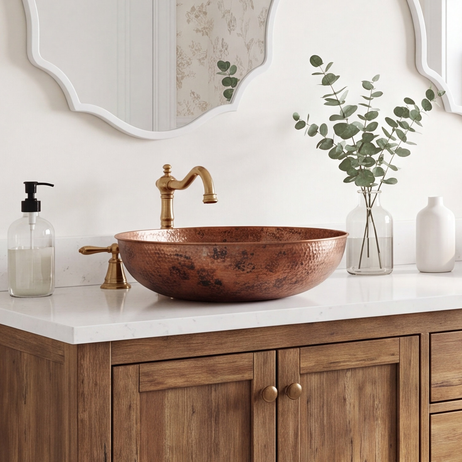 Maestro Tempered Copper Round Vessel Sink