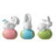 Ensemble de 3 décorations de table pour lapin de Pâques en H 4,5 po