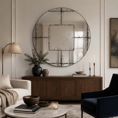 Round wall-mounted mirror Versatile Home Decor Ideal for bedrooms, living rooms, dining rooms, fireplaces, foyers, and more