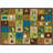 Learning Blocks Sequential Seating Premium Tufted Brown/Green/Tan Area Rug-875494061
