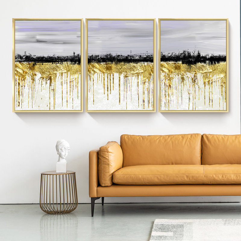 Moderne - ensemble de 3 pièces, H 16,5 po x l 36,5 po