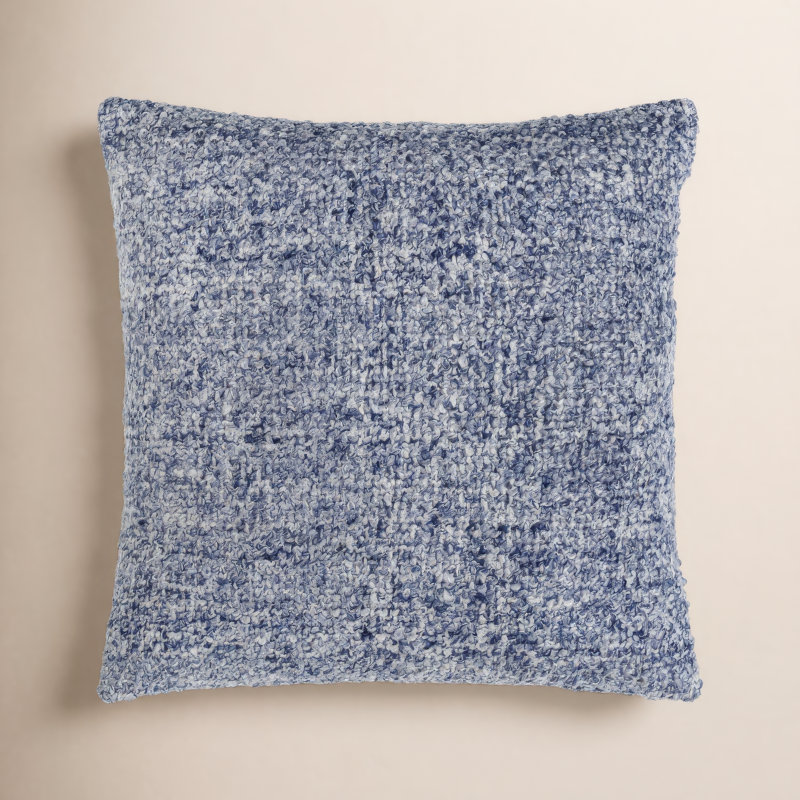 Coussin Tamari, H 22 po x l 22 po, Polyester/ Bourre en polyester, Bleu