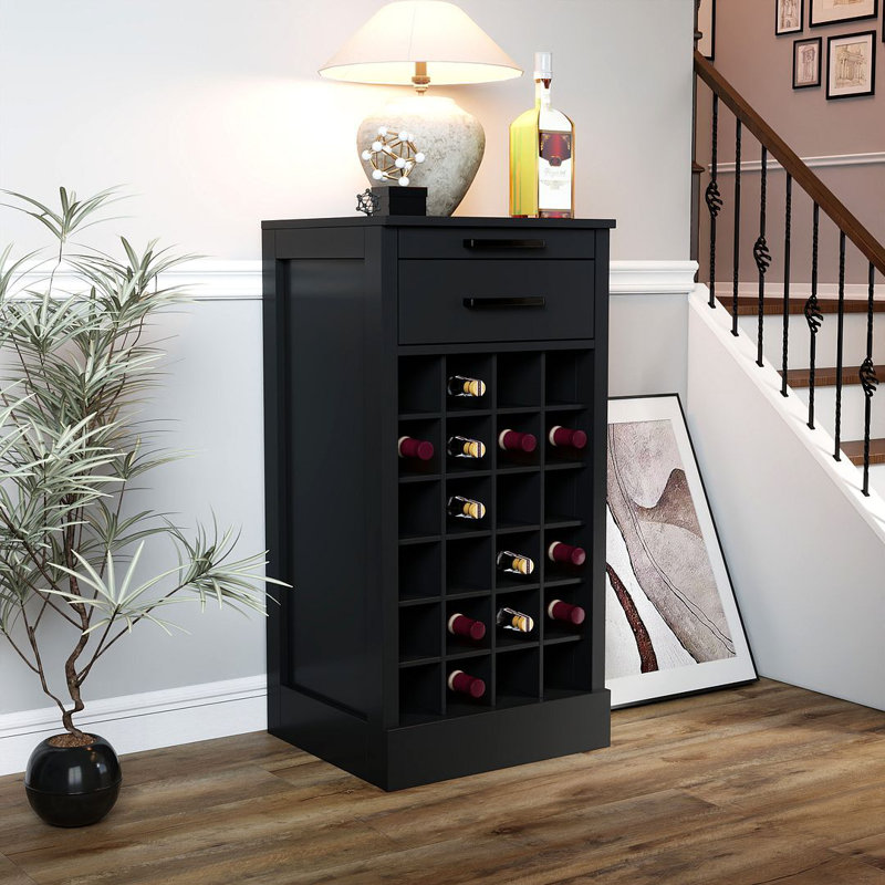 Armoire-bar modulaire à vin 24 pièces Rhodora, Noir