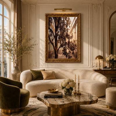 Art mural blanc sur toile magnolia blanc
