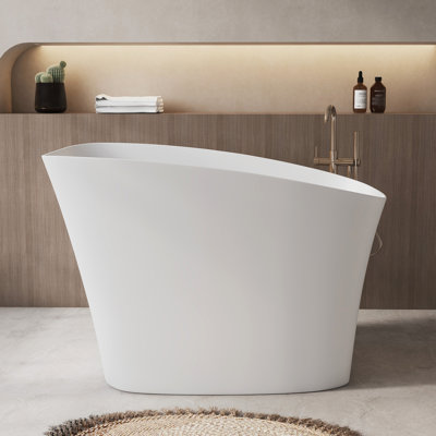 Fslefay 51''x 29'' Freestanding Bathtub Solid Surface Deep Soaking Tubs