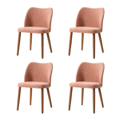 Kaelin Modern Upholstered Dining Chair With Solid Wood Legs