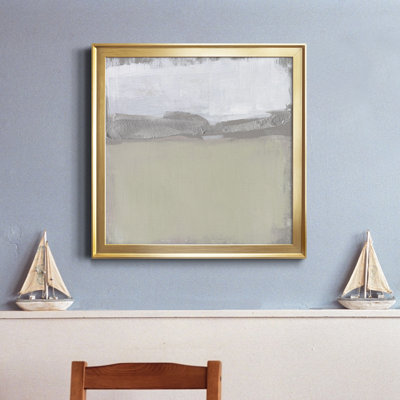 «Silver Ribbon Horizon II», toile encadrée de qualité supérieure - prête à être accrochée