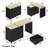 Rolling Mobile Kitchen Island With 360° Swivel Table, Kitchen Rolling Island Cart With Trash Cabinet, Power Outlet, 3-Tier Spice Rack, Mobile Island Table For Kitchen, Black-1627545546