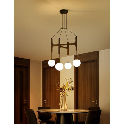 Luminaire suspendu vintage en verre de lait