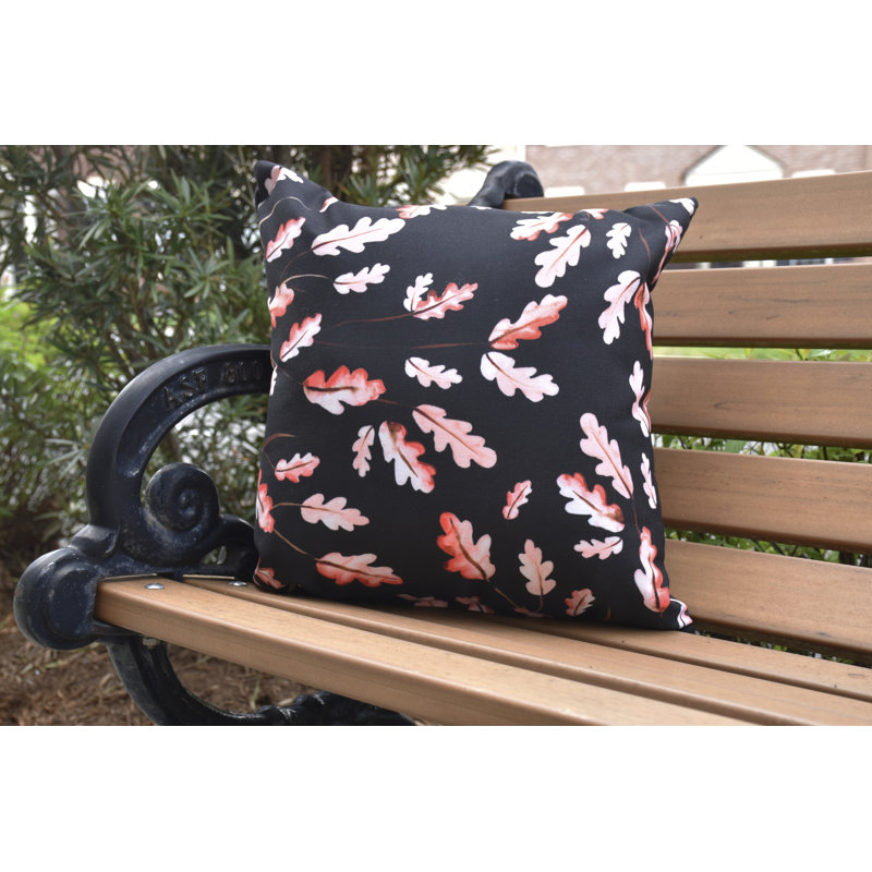 Housse de coussin d'extérieur carré et moisson, Noir, 16 po x 16 po