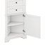Armoire de rangement triangulaire haute, 3 tiroirs, 1 armoire et tablettes réglables