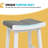 Upholstered Counter Stool with Solid Wood Frame-190287428