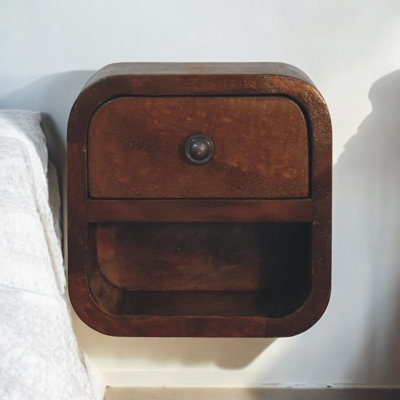 20cm W Solid Wood Bedside Table