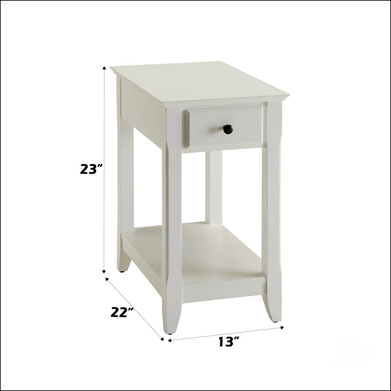 White Finish Accent Table