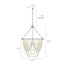 Lustre empire unique à 4 lumières avec accents perlés