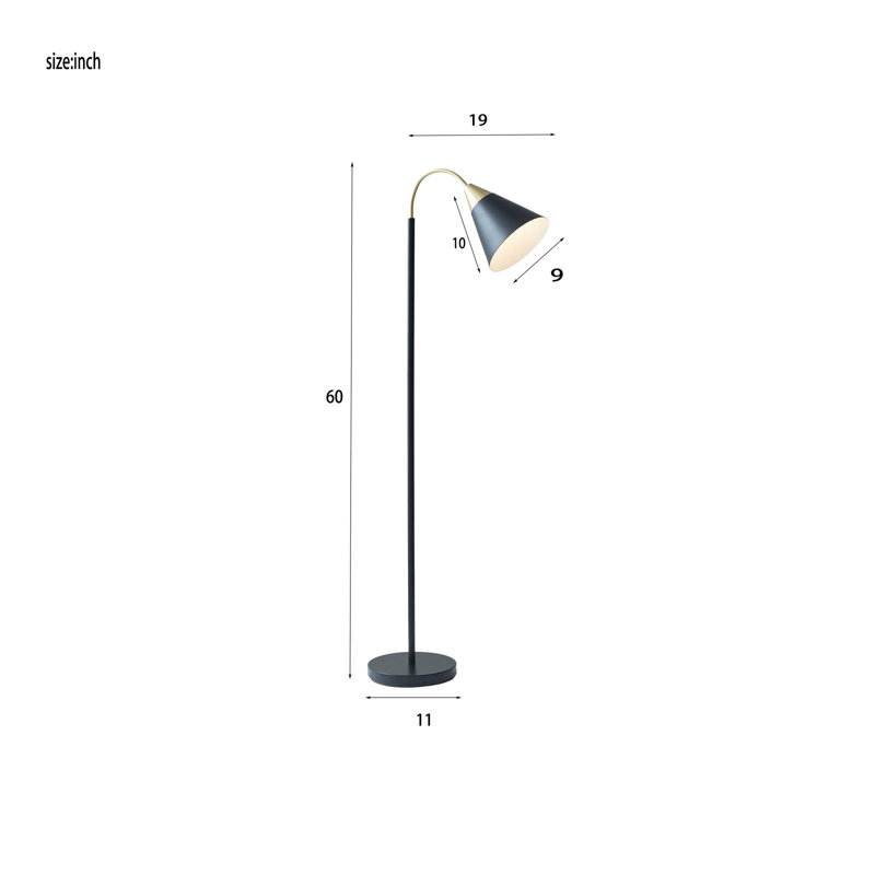 Lampe sur pied arquée 60 po Brookmere