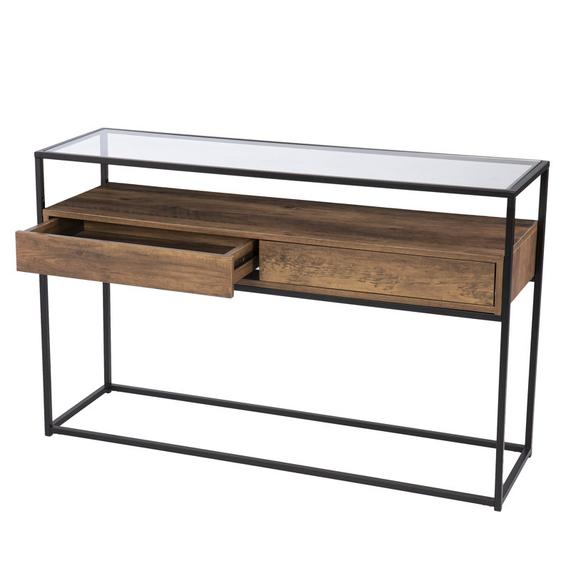 Secaucus 48'' Glass Top Console Table