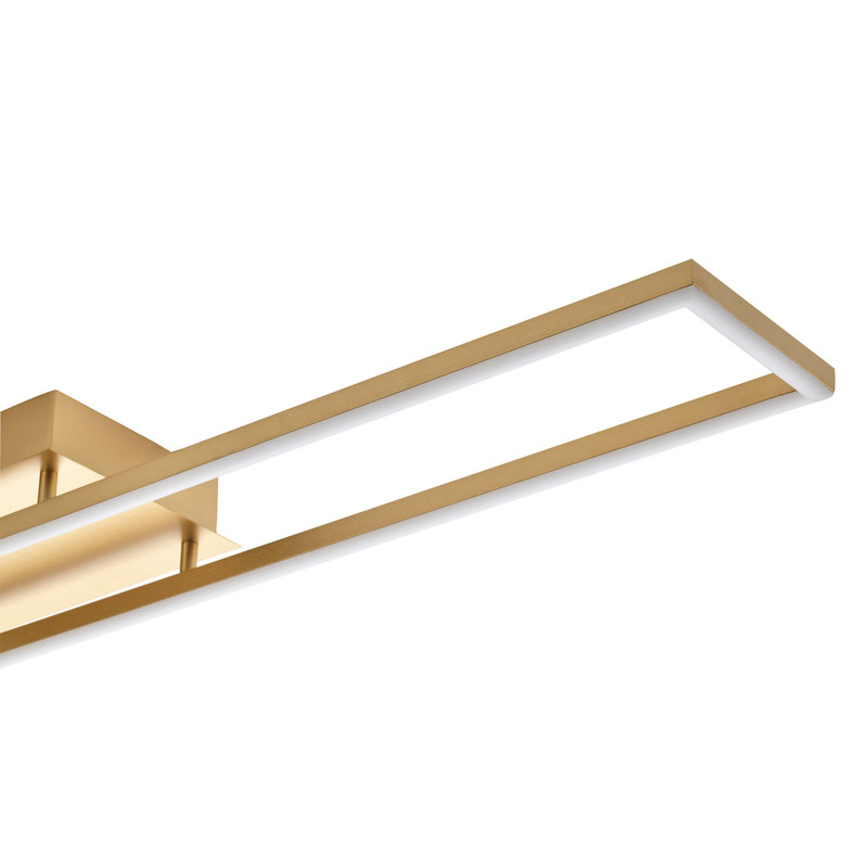 LED Semi Flush Mount, Brushed Gold