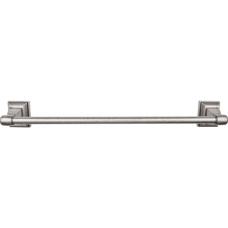Stratton Bath Single 20" Wall Mounted  Towel Bar, Antique Pewter