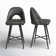 Etna Swivel Upholstered Counter Stool with Metal Frame