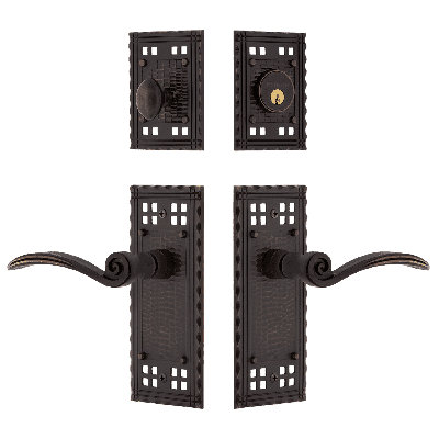 Nostalgic Warehouse Craftsman Entry Set With Swan Lever In -2 3/8" Backset-Right Handed