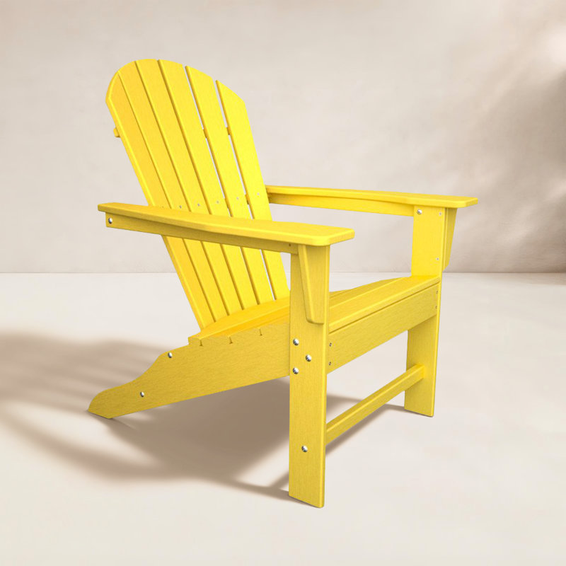 POLYWOOD South Beach Outdoor Adirondack Chair, Yellow