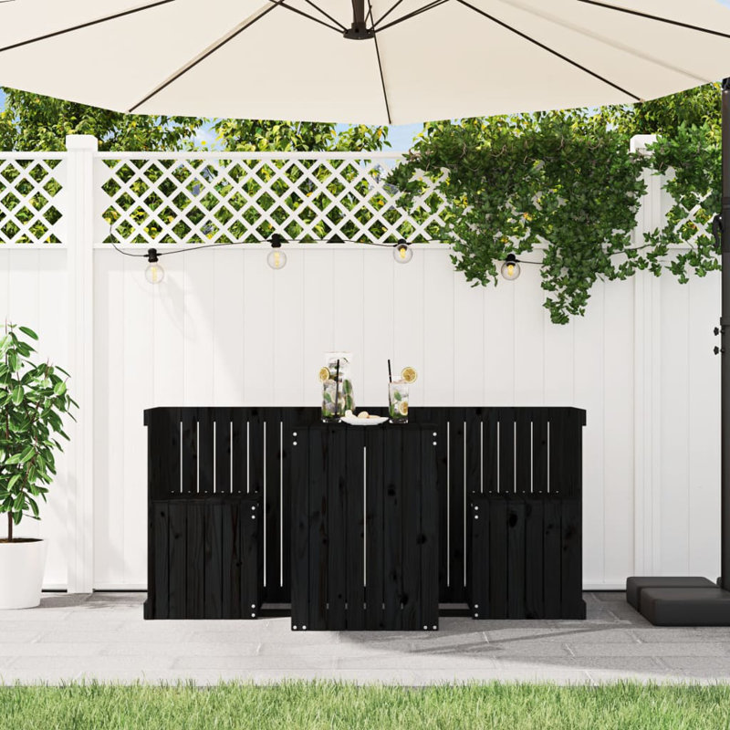 Anelie Balcony Set 2-Seater, Black Pine