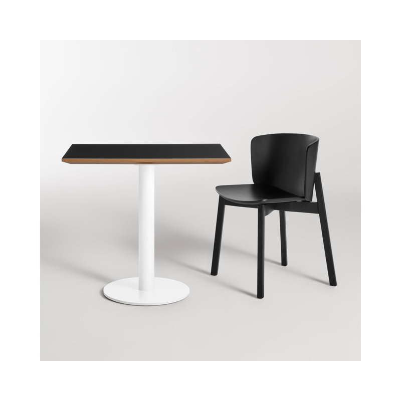 Easy Walnut Wood Dining Table, White Oak, Matte White