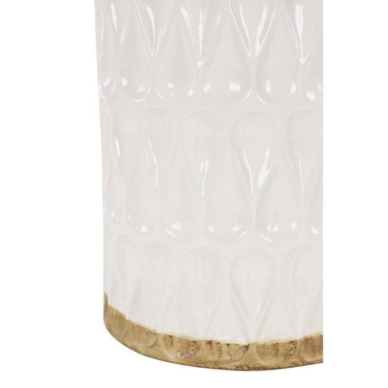 Auxvasse Geometric Porcelain Table Vase, 12" H x 8" W x 8" D