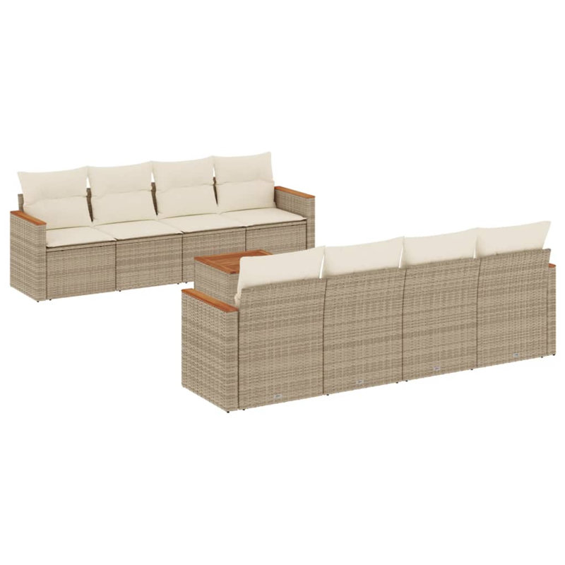 Grand canapé modulaire en rotin PE Vidaxl