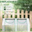 Serre pour jardin de 6 pi x 3 pi, transparente, structure en acier, 2 couvercles et utilisateur - Fenêtres portatives transparentes de 3 pi, acier, housses en PE / plastique, multi-usages