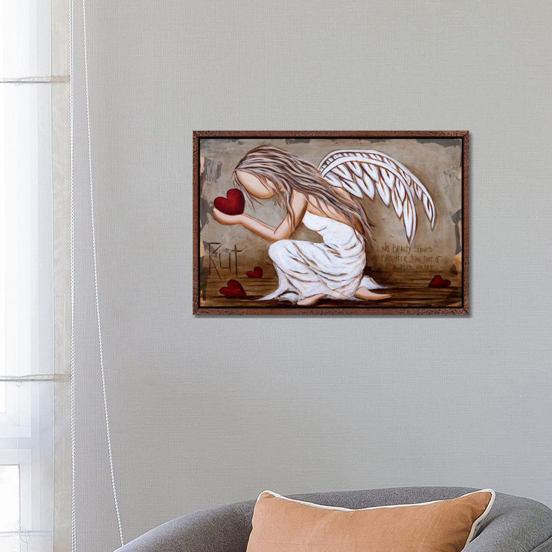 Beauty Shines Brighter - Painting Print on Canvas, Classic Brown Wood Framed, 66.04 cm H x 45.72 cm W