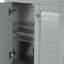 Meuble-lavabo bleu et gris avec lavabo en céramique - structure en bois massif, tiroirs à fermeture en douceur, rangement multi-organisateur et entretien facile